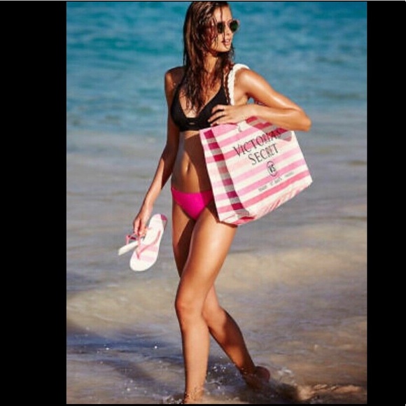 Victorias Secret BEACH BAG SET~FLIP FLOPS M 7-8 - Picture 3 of 14